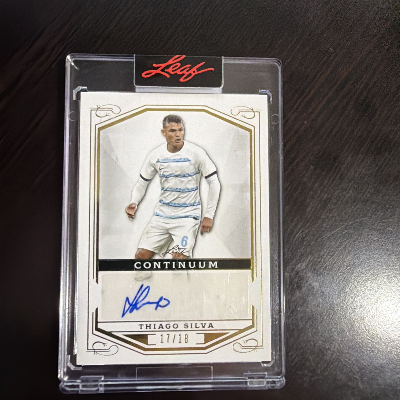 Thiago Silva Autograph Card – 2022 Leaf Continuum Auto 17/18