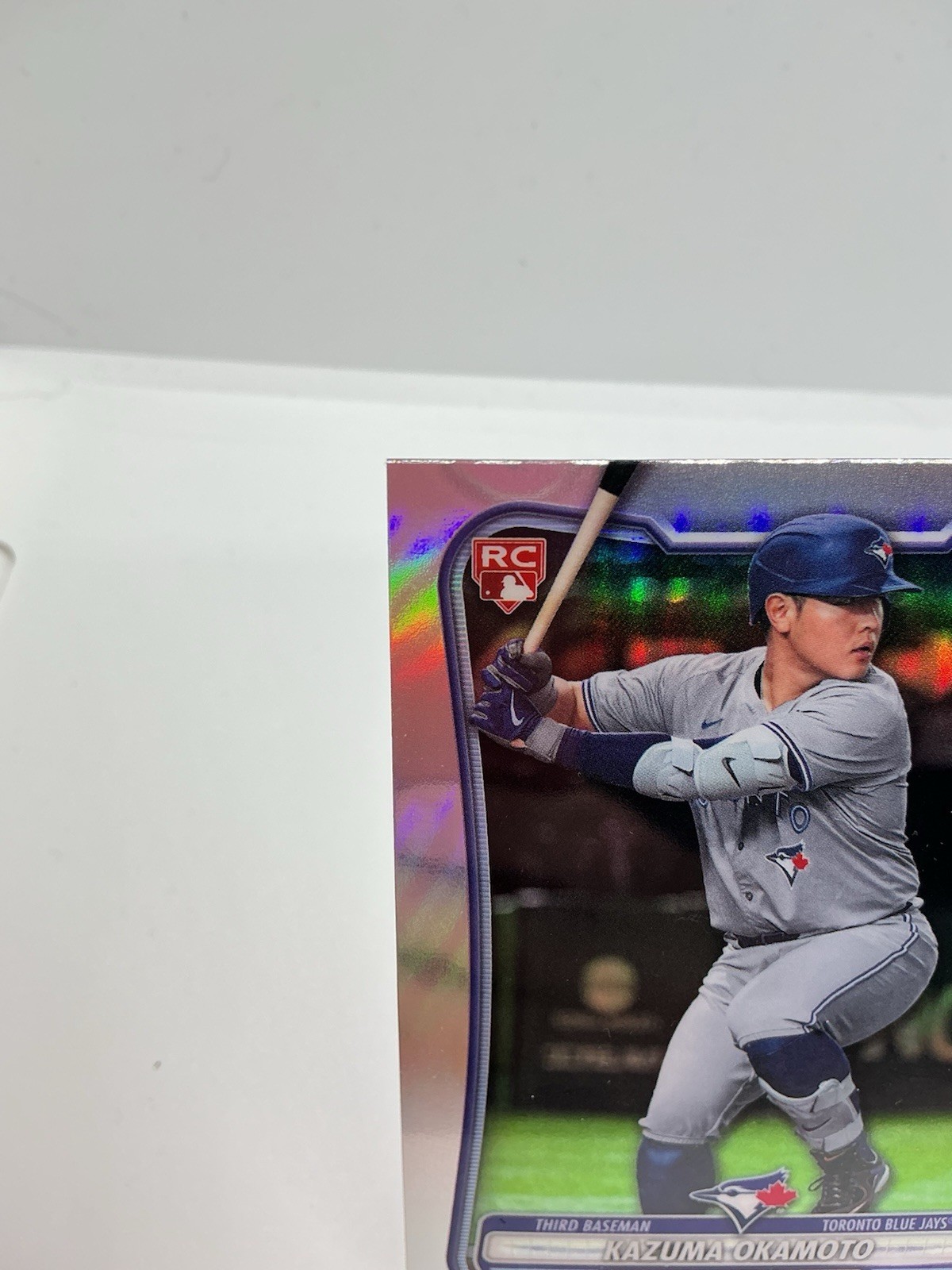 2026 Bowman Chrome Red Redemption Kazuma Okamoto RC Toronto Blue Jays #28