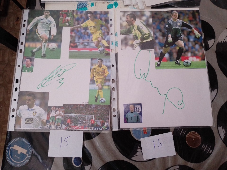Signed Leeds United Pictures Ex Players £6 Each