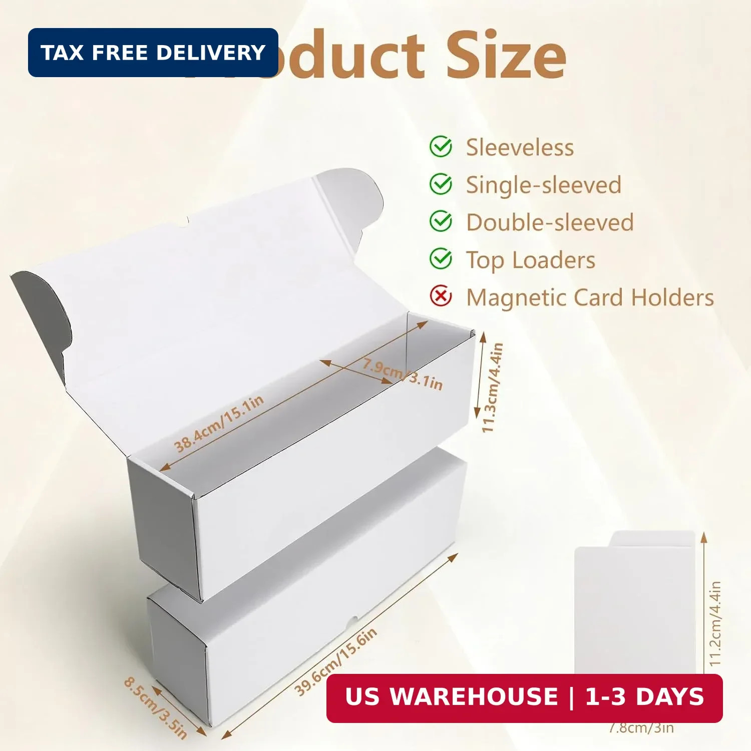 RLAVBL 8-Pack 1100 Count Trading Card Storage Box with 32 Dividers, 15 inch 8800