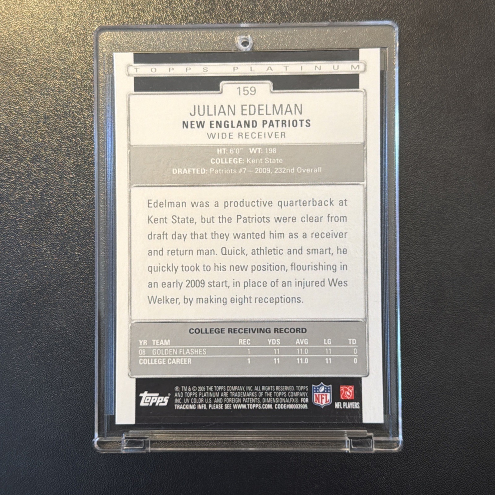 2009 Topps Platinum #159 Julian Edelman Rookie Patriots