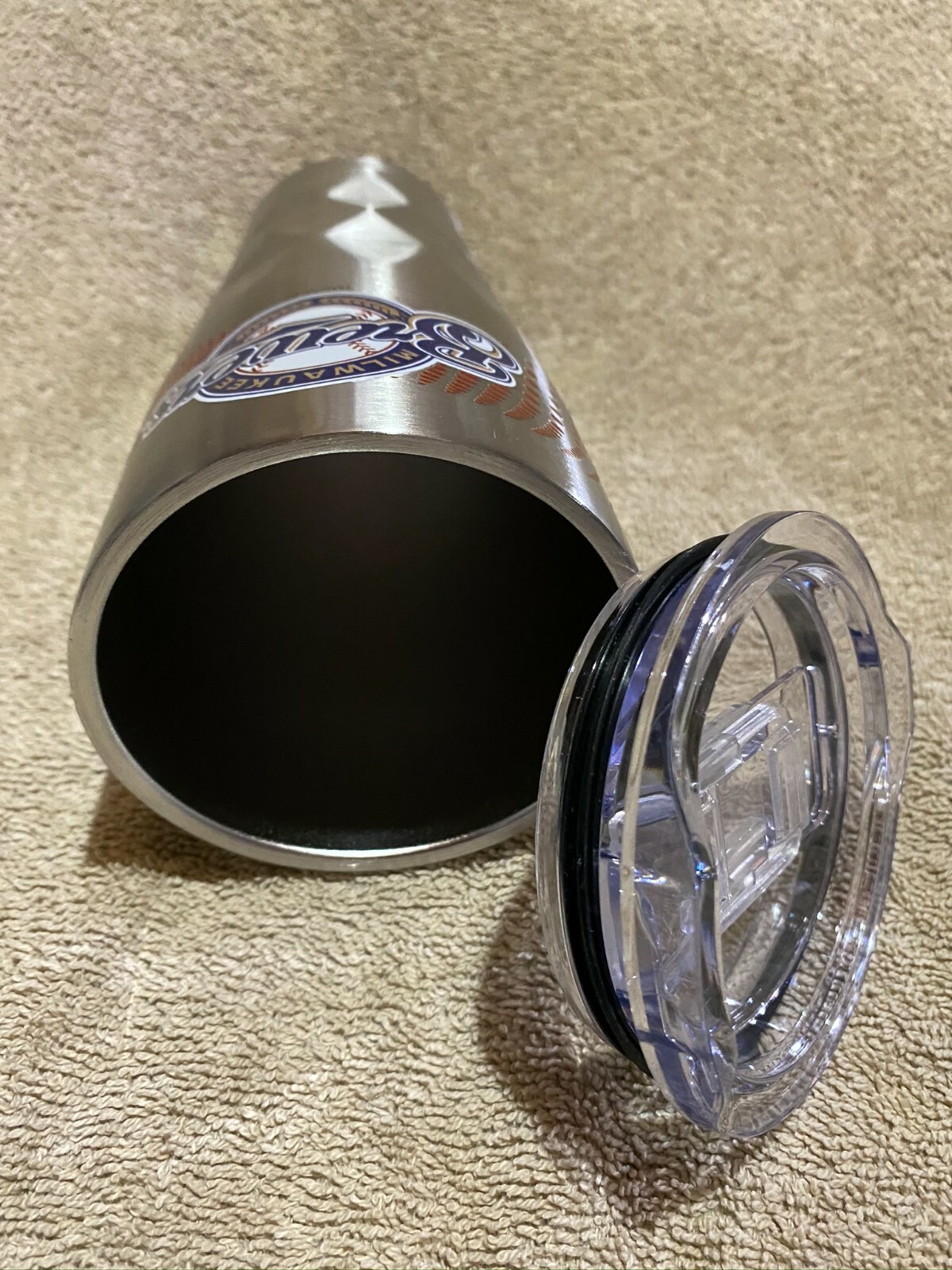 Milwaukee Brewers Tumbler Mug Cup 22oz Stainless Steel Baseball MLB NEW!
