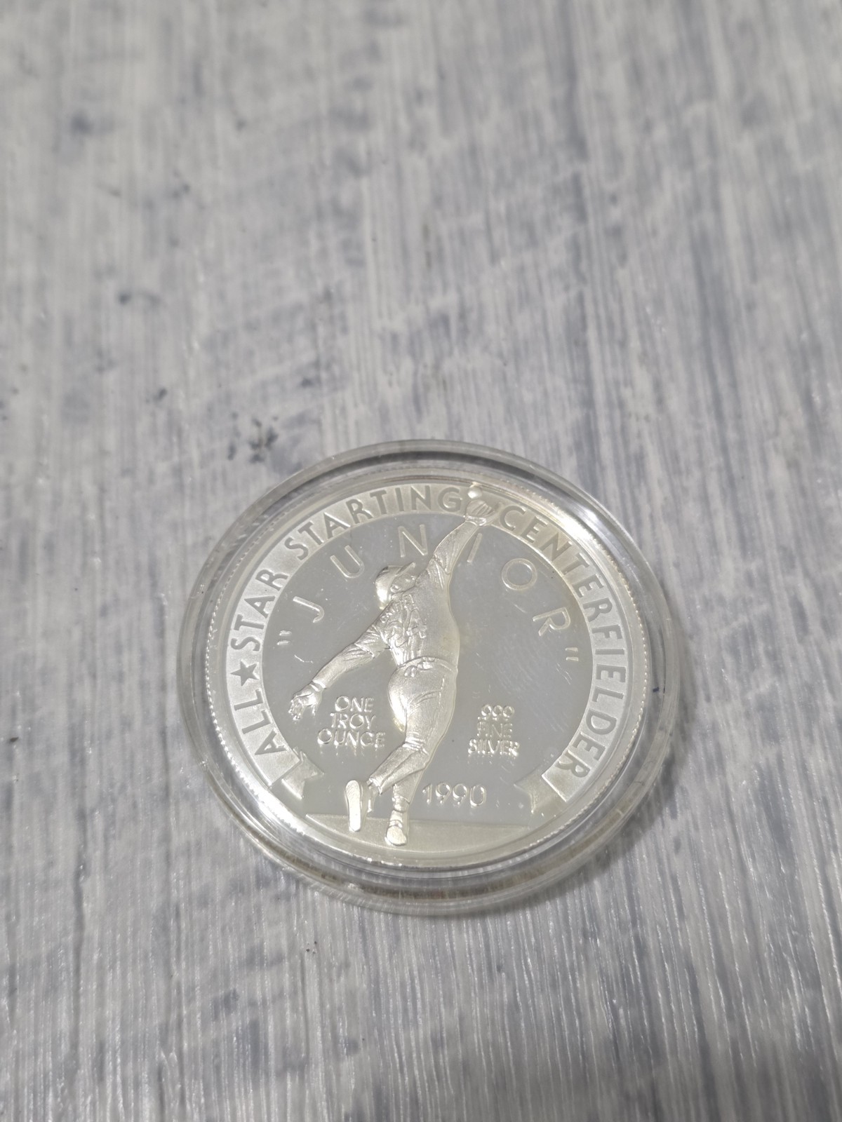 1990 Ken Griffey Jr. ‘The Kid’ 1 Troy Oz .999 Fine Silver Coin & Box #395/25000
