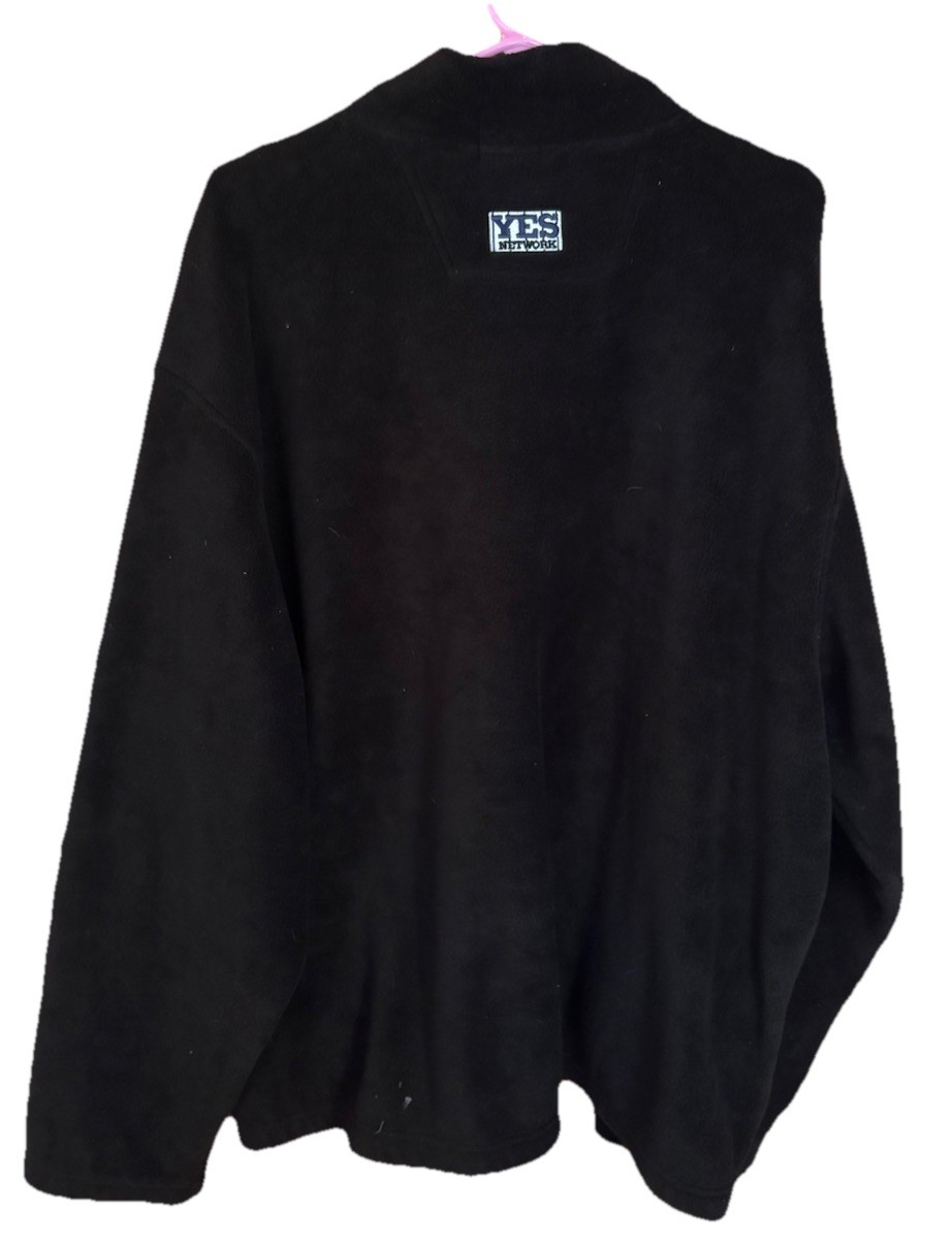NY Yankees + YES NetworK XL ANTIQUA BLACK 1/4 Zip Polyester Sweatshirt RARE
