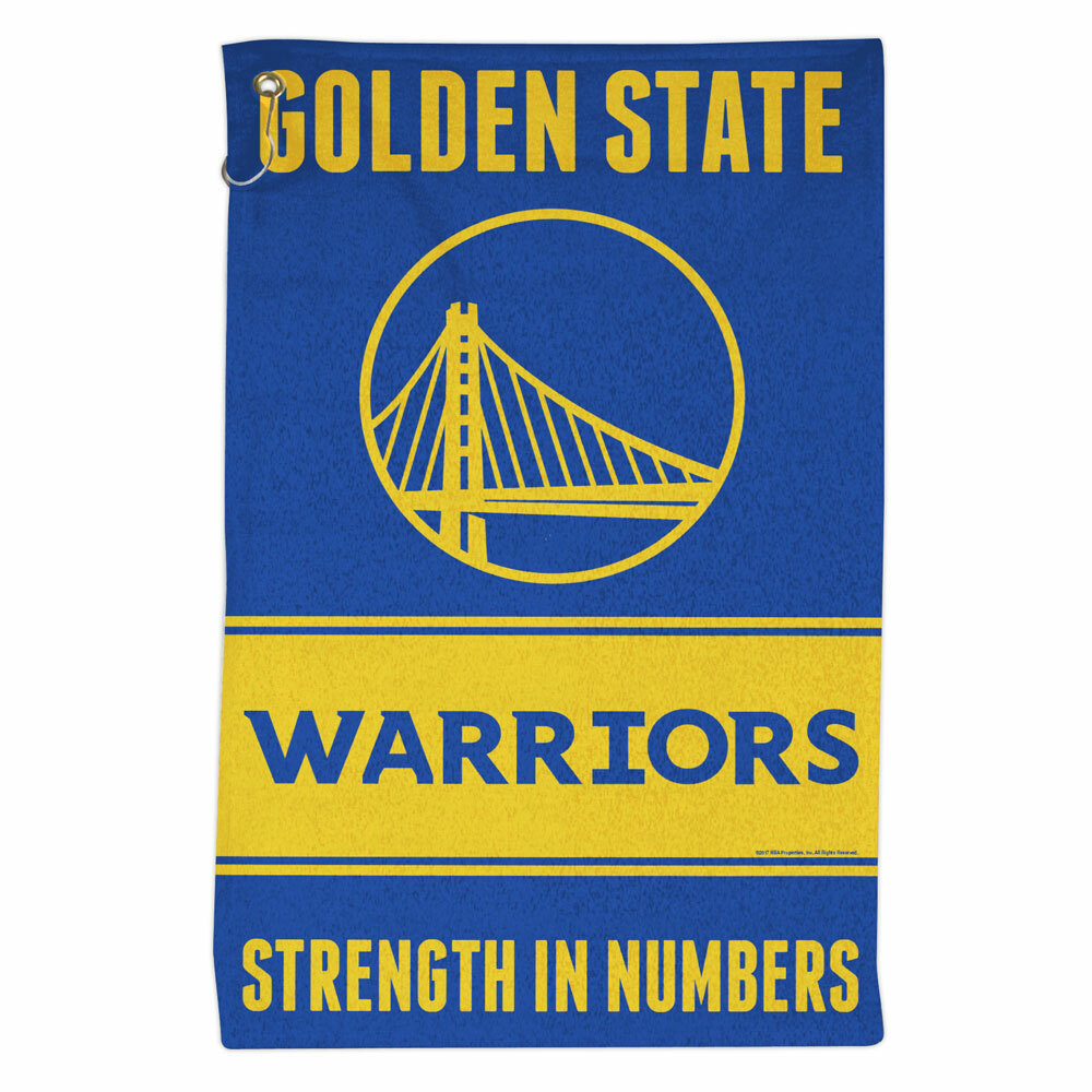 GOLDEN STATE WARRIORS ALL PURPOSE GOLF TAILGATE TOWEL 16″X25″ HOOK AND GROMMET