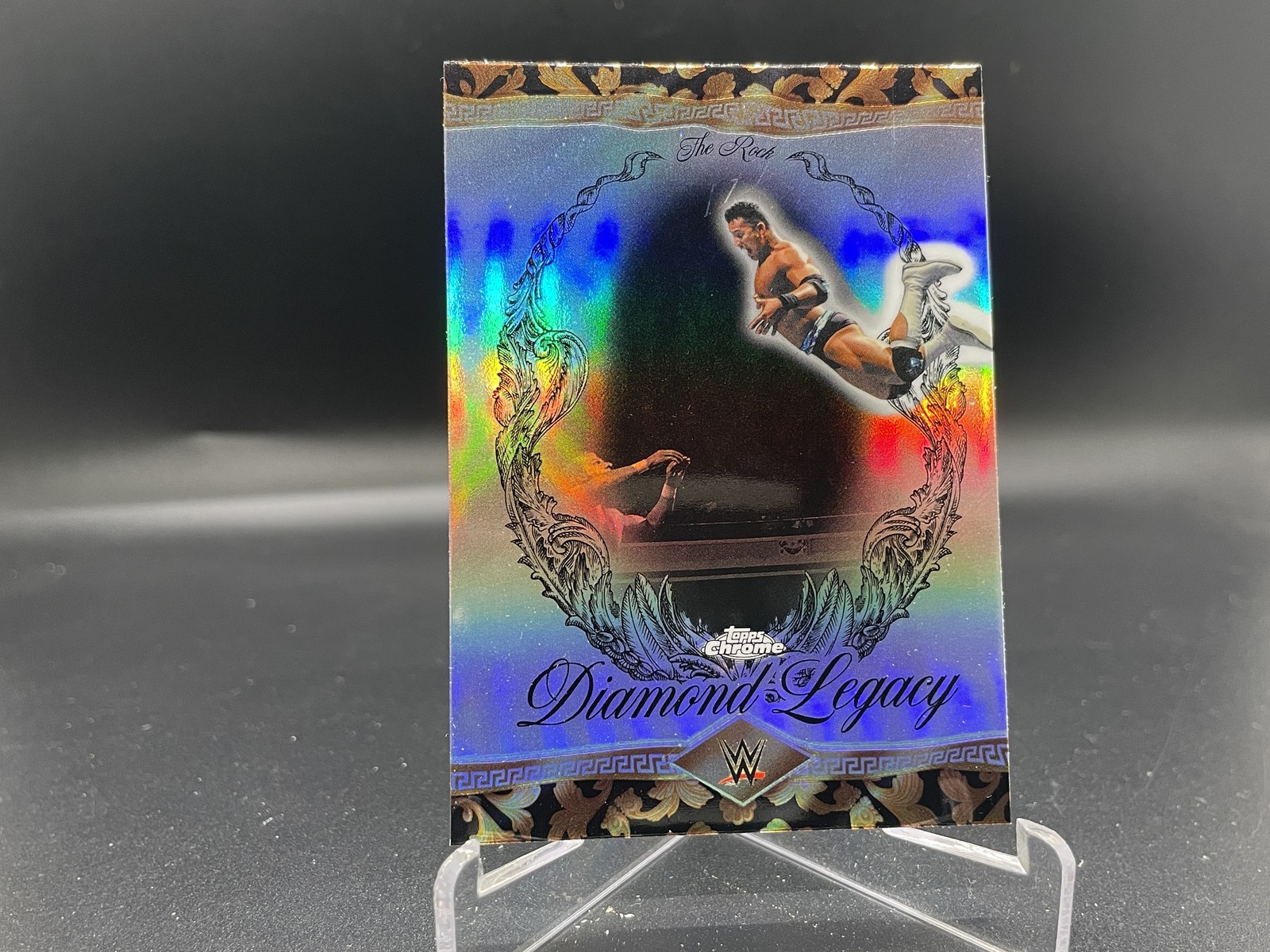 The Rock 2026 Topps Chrome WWE The Rock Diamond Legacy RDL-2
