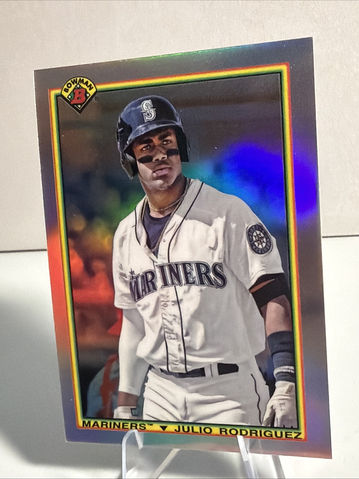 2020 Bowman – 1990 Bowman Julio Rodriguez #90B-JR (RC) Seattle Mariners