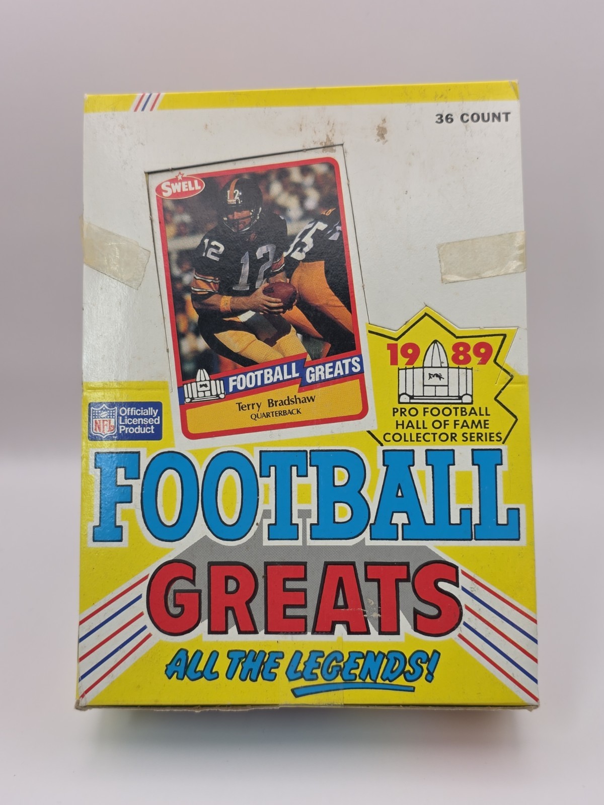 1989 Swell Football Greats Wax Box 36 Sealed Packs 10 Card/pack 360 Cards