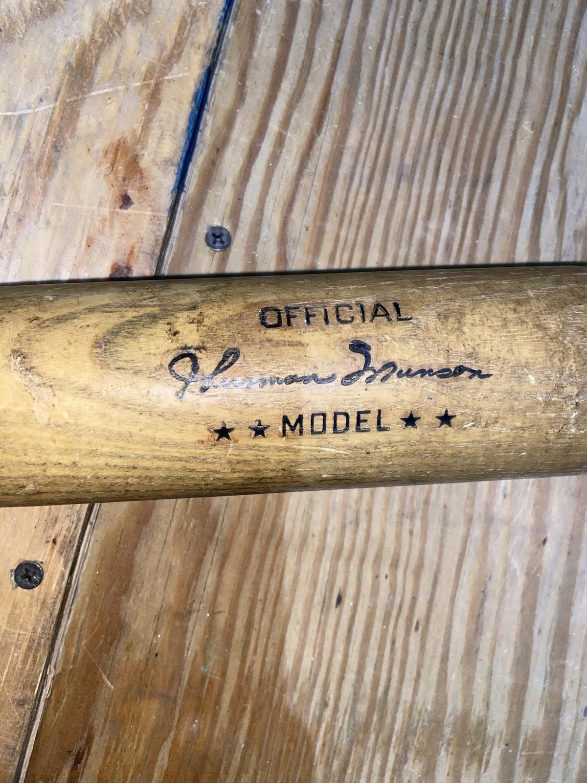 Vintage Thurman Munson Baseball Bat One Size Brown Hillerich Bradsby Yankees MLB