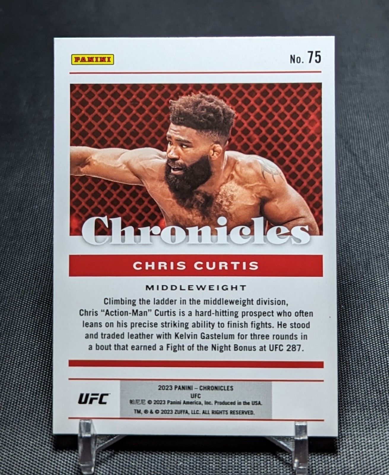 Chris Curtis Rookie RC 2023 Panini Chronicles UFC Base Set Card #75