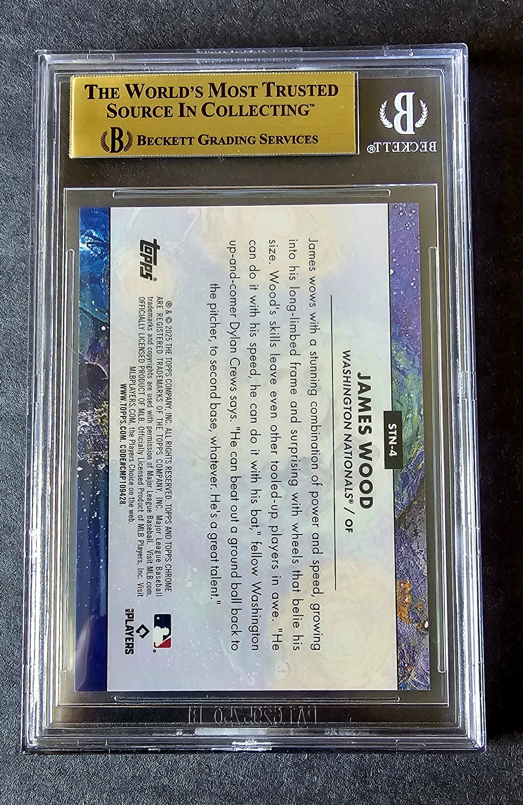 2025 Topps Cosmic Chrome – Stars in the Night James Wood #STN-4 (RC) BGS 9.5 Gem