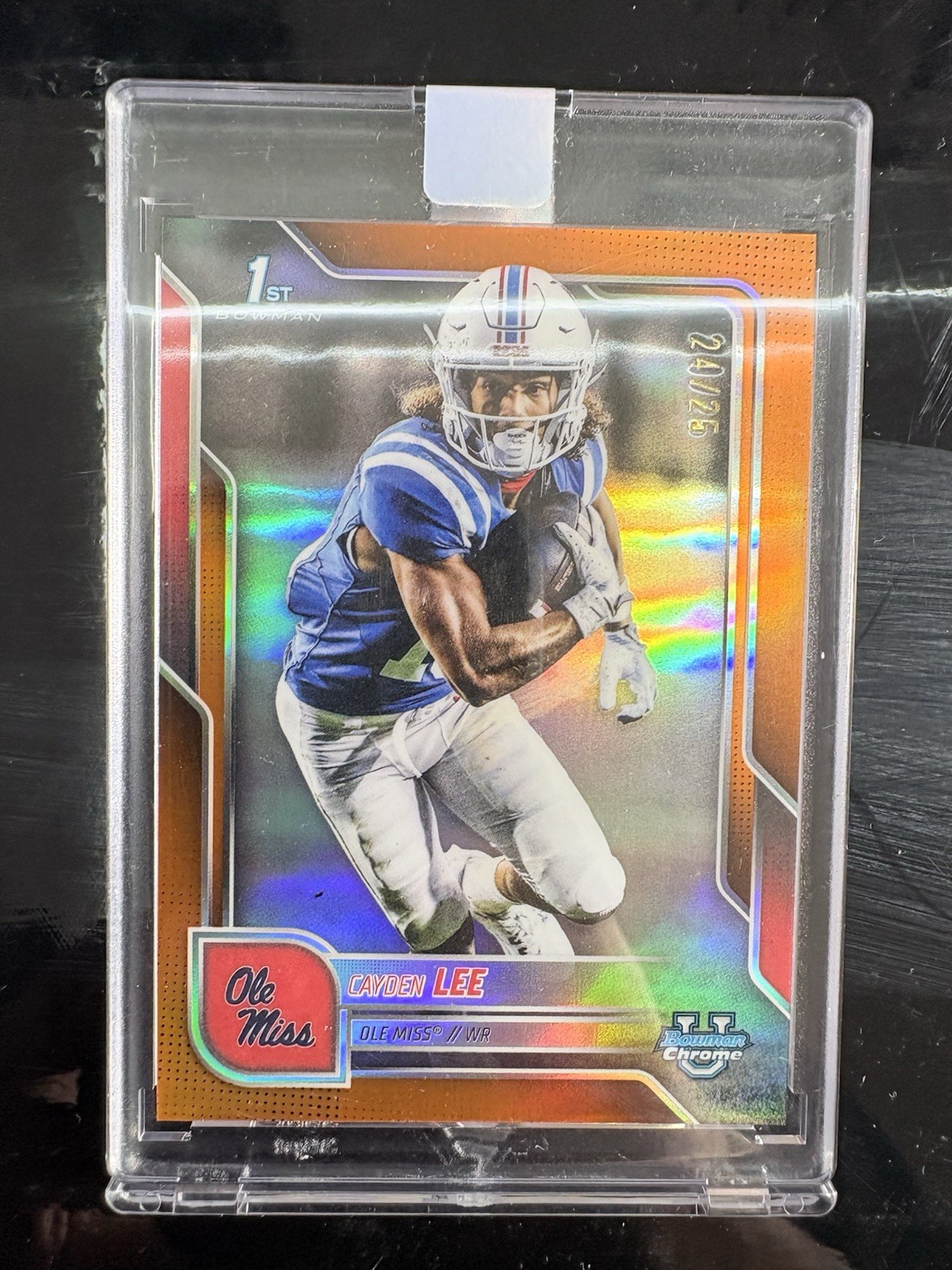 2025 Bowman University Chrome – Cayden Lee #50 Orange Refractor /25 (RC)