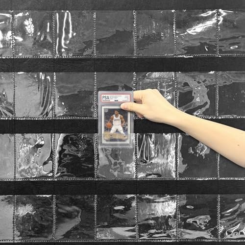 50 Pocket Trading Card Display Bag Wall Hanging Holder Sports Cards Storage Case