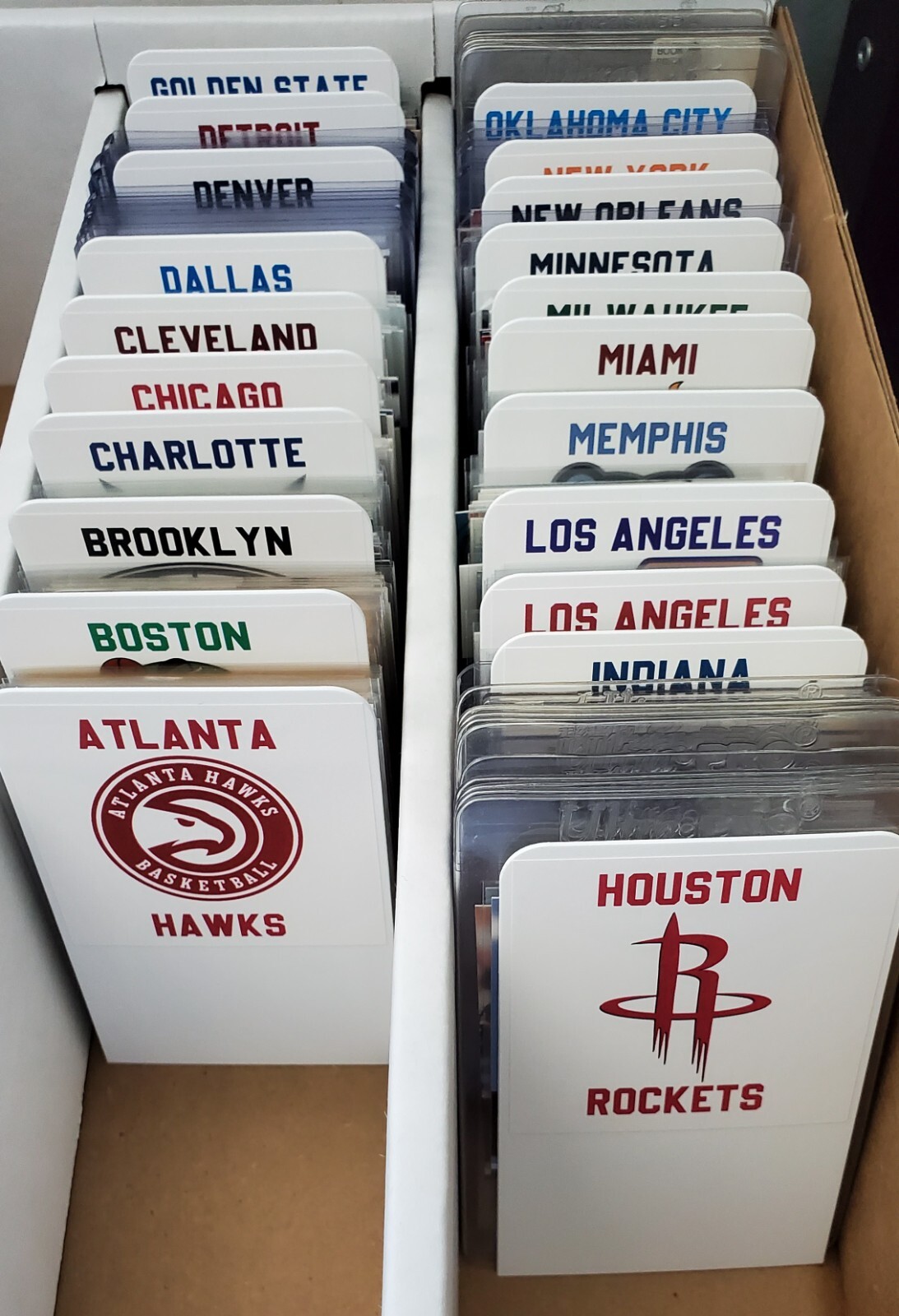 30 TALL Sports Card Dividers with FREE Custom NBA Team Logo Labels