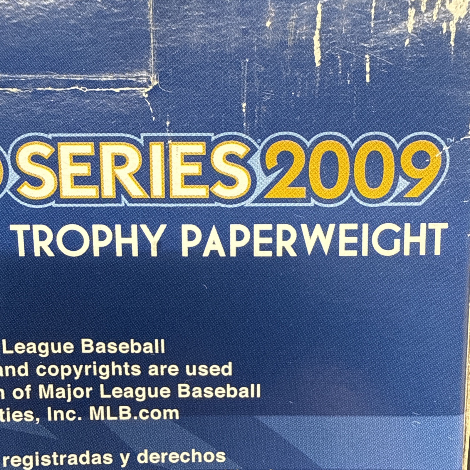 2009 New York Yankees MLB Baseball World Series Champions Trophy Paperweight