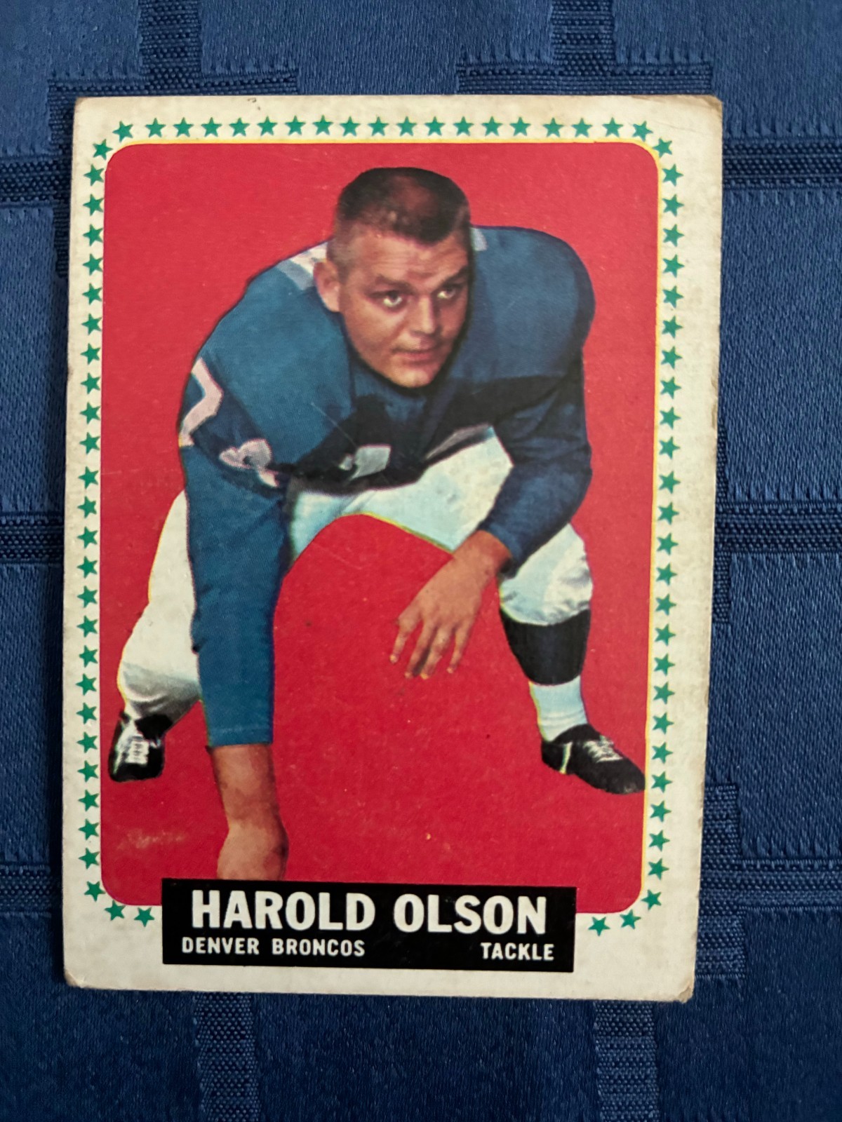 1964 TOPPS #58 HAROLD OLSON DENVER BRONCOS VERY GOOD COND & LOW SHIP