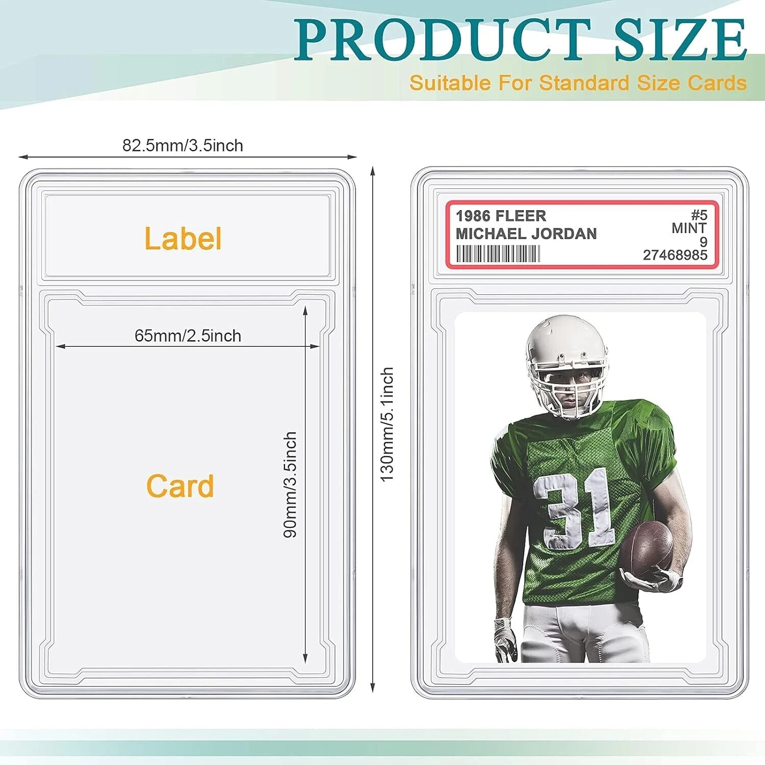 200 ! PCS Empty Graded Card Holder PSA Style Slab for Trading Sports Cards 35 pt
