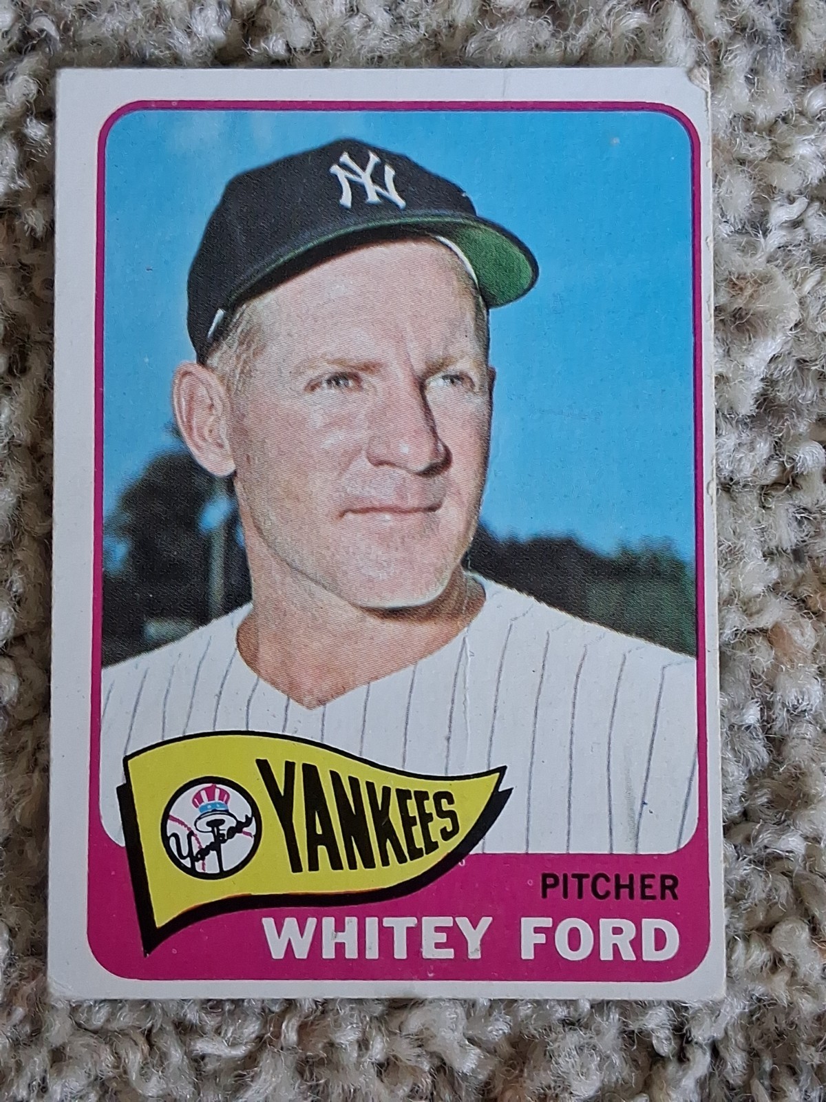 1965 Topps #330 Whitey Ford New York Yankees Pitcher Baseball Card