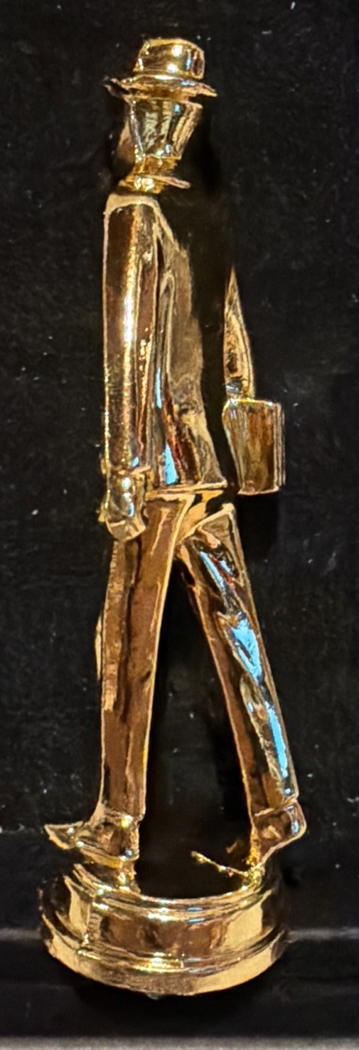 Vintage Metal Trophy Topper Business Men Trophy Figure By Dodge 5 Inches Tall