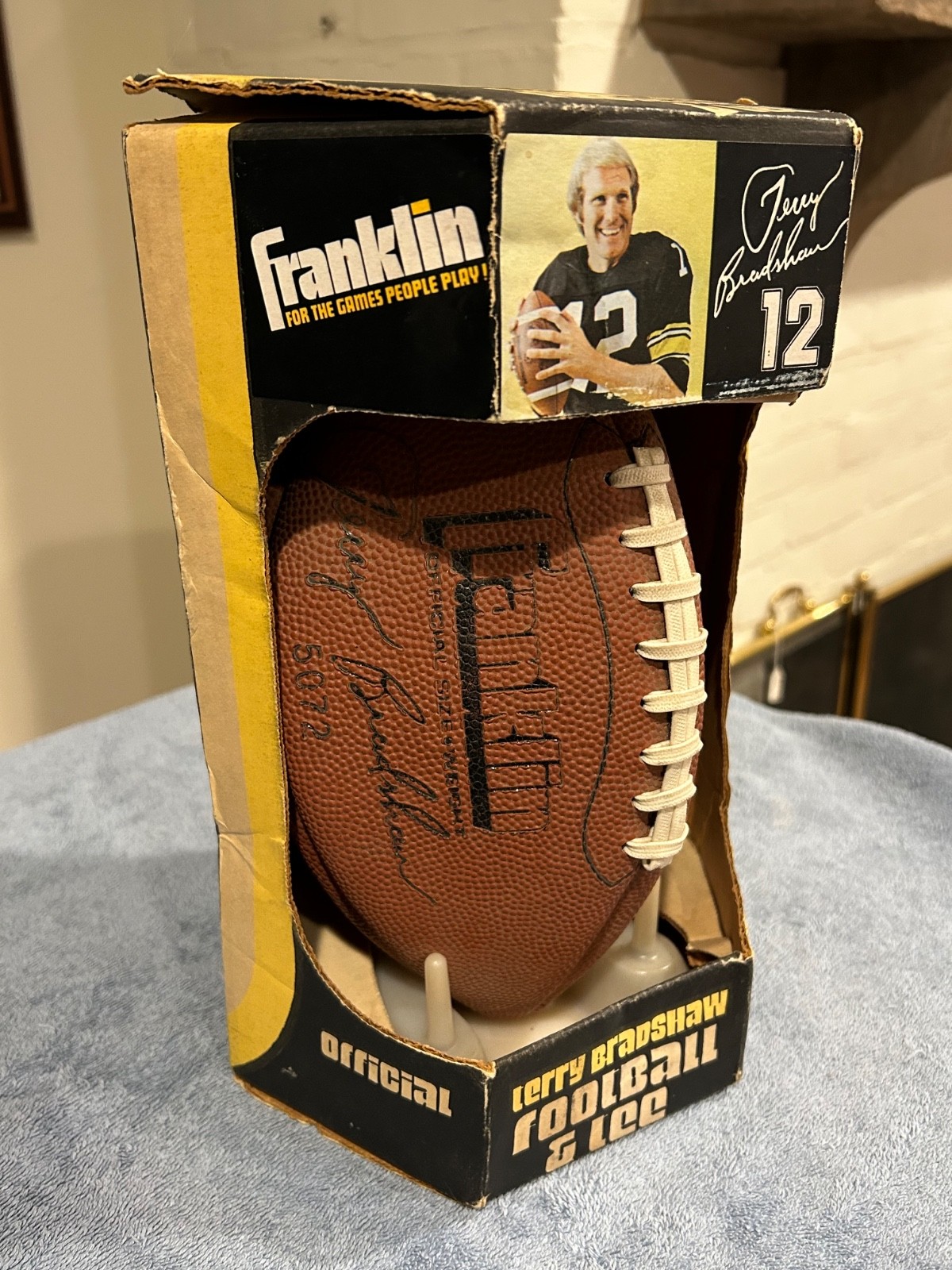 Terry Bradshaw FRANKLIN Official Vintage Football Steelers MVP