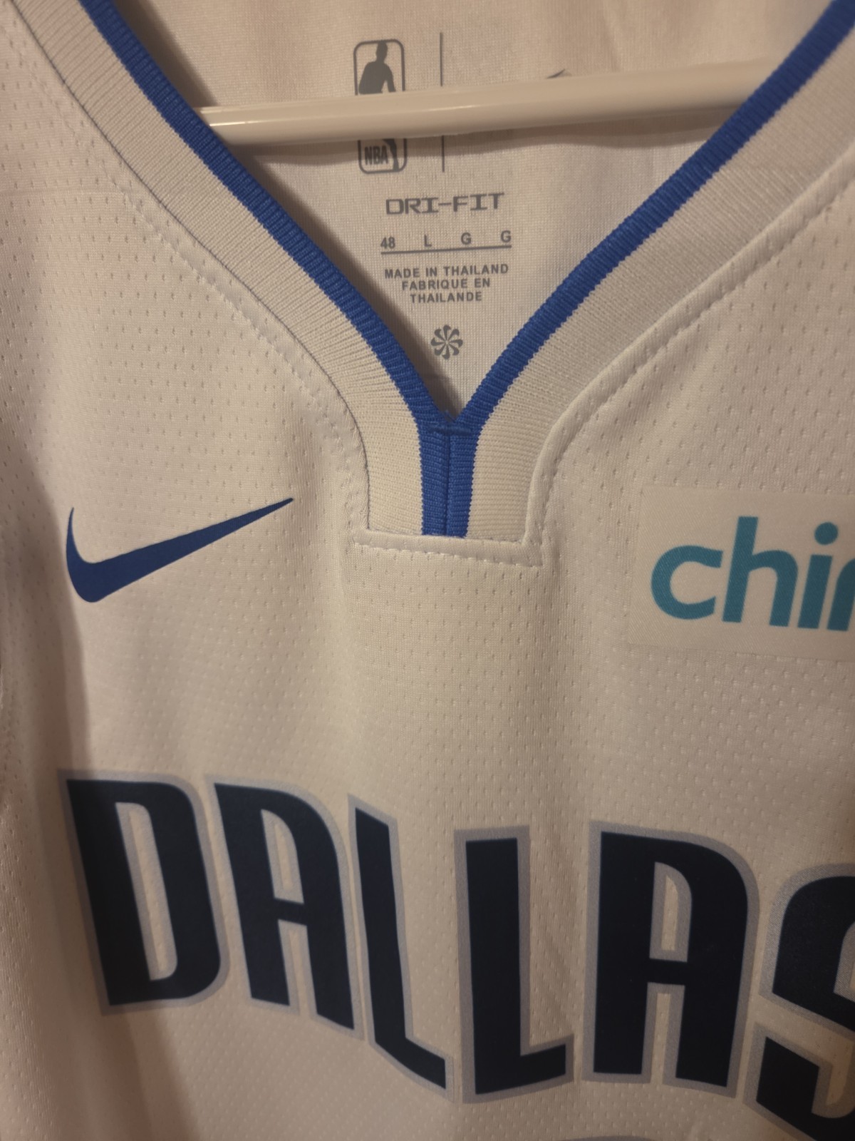 Luka Doncic #77 Dallas Mavericks White Nike Swingman Pressed “Chime” NWT 48 Lg