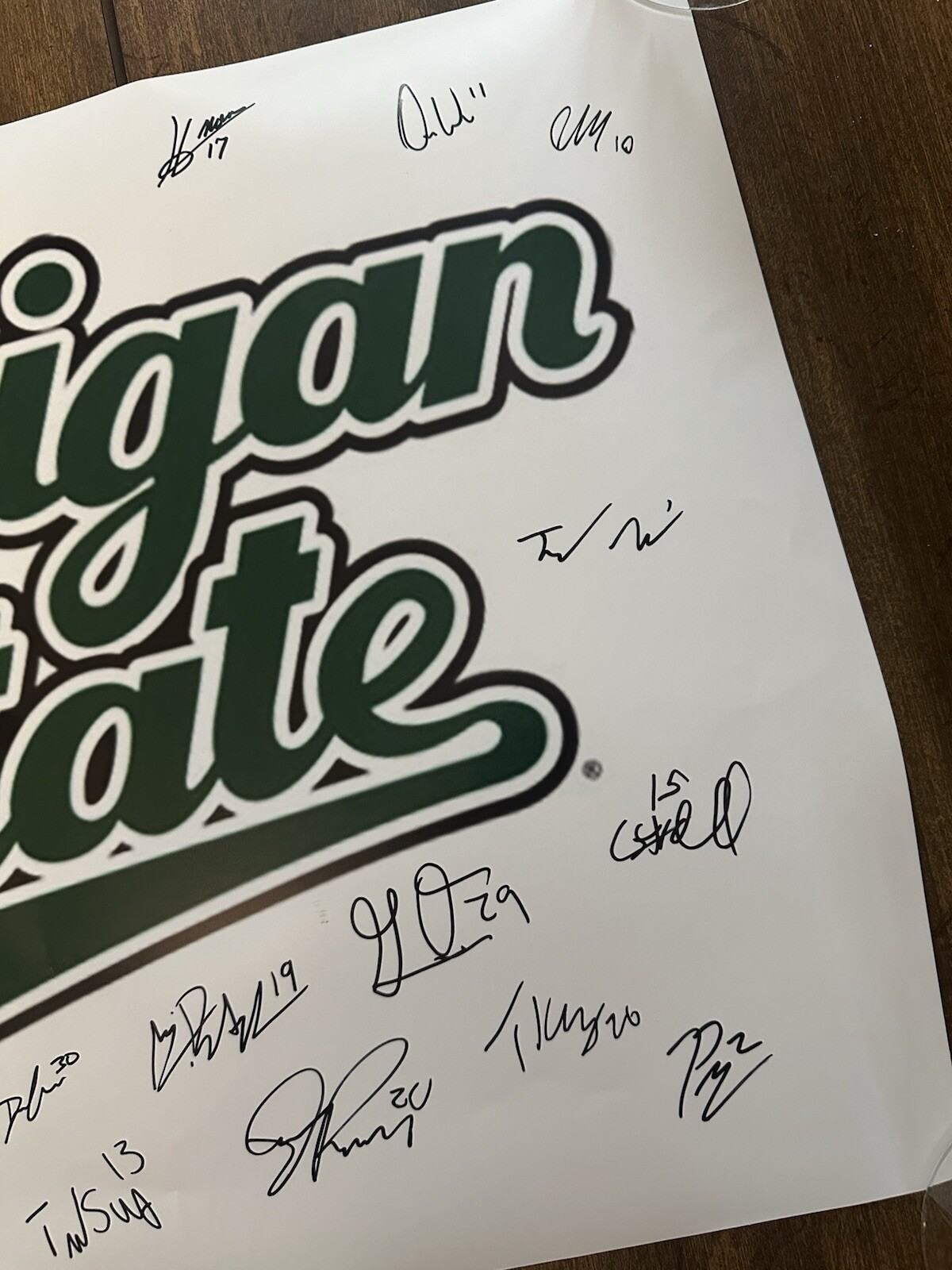 2024-2025 Michigan State Hockey Team Signed 16×20 Poster MSU Trey Augustine