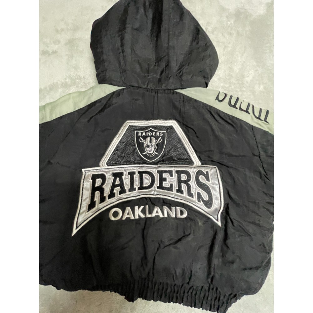 Vintage Oakland Raiders Jacket Toddler Boys Black Sage Mighty Mac Sports NFL