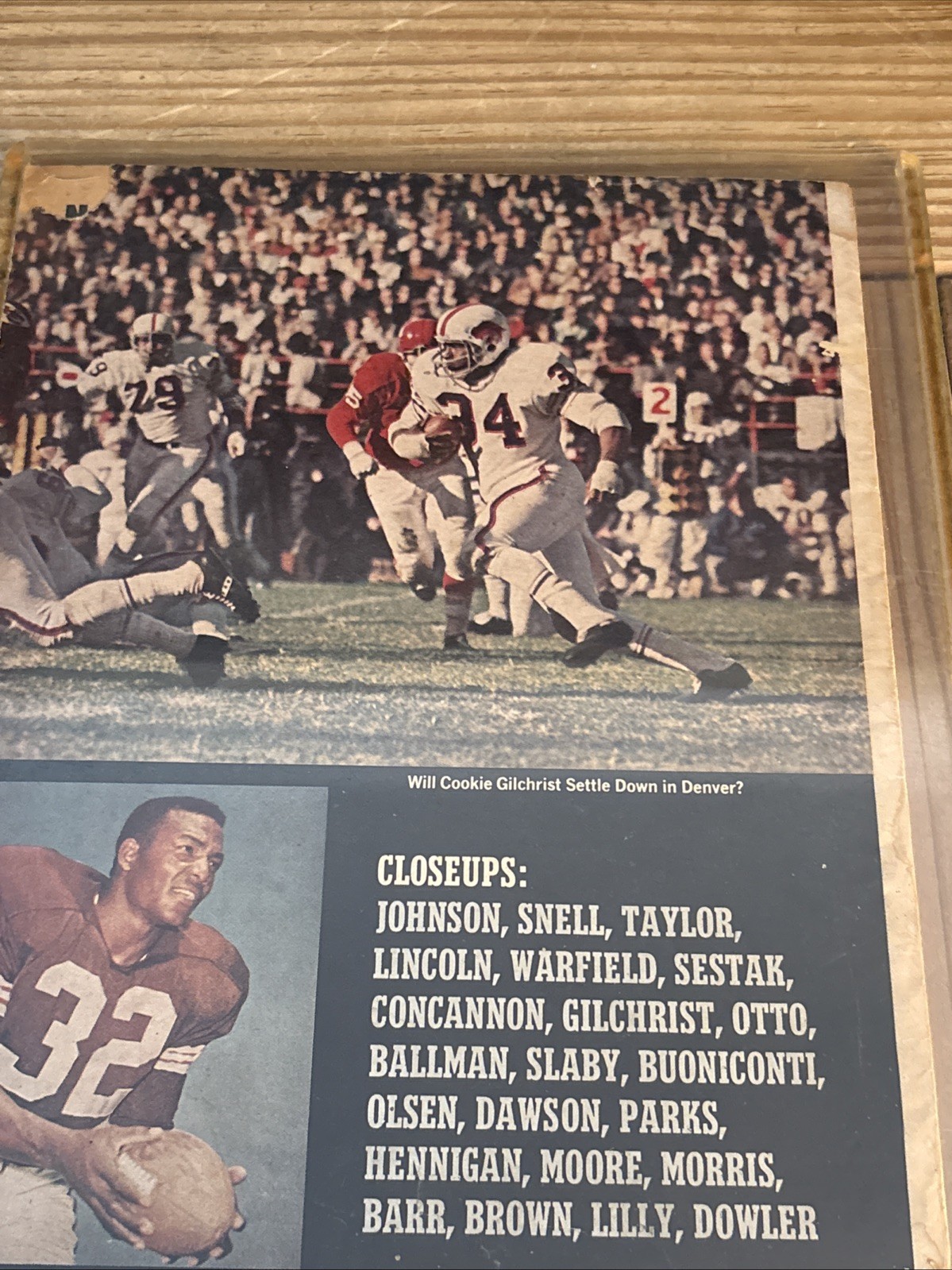 Touchdown 1965 Vintage Sports Football Magazine Joe Namath Jets Cookie Gilchrist
