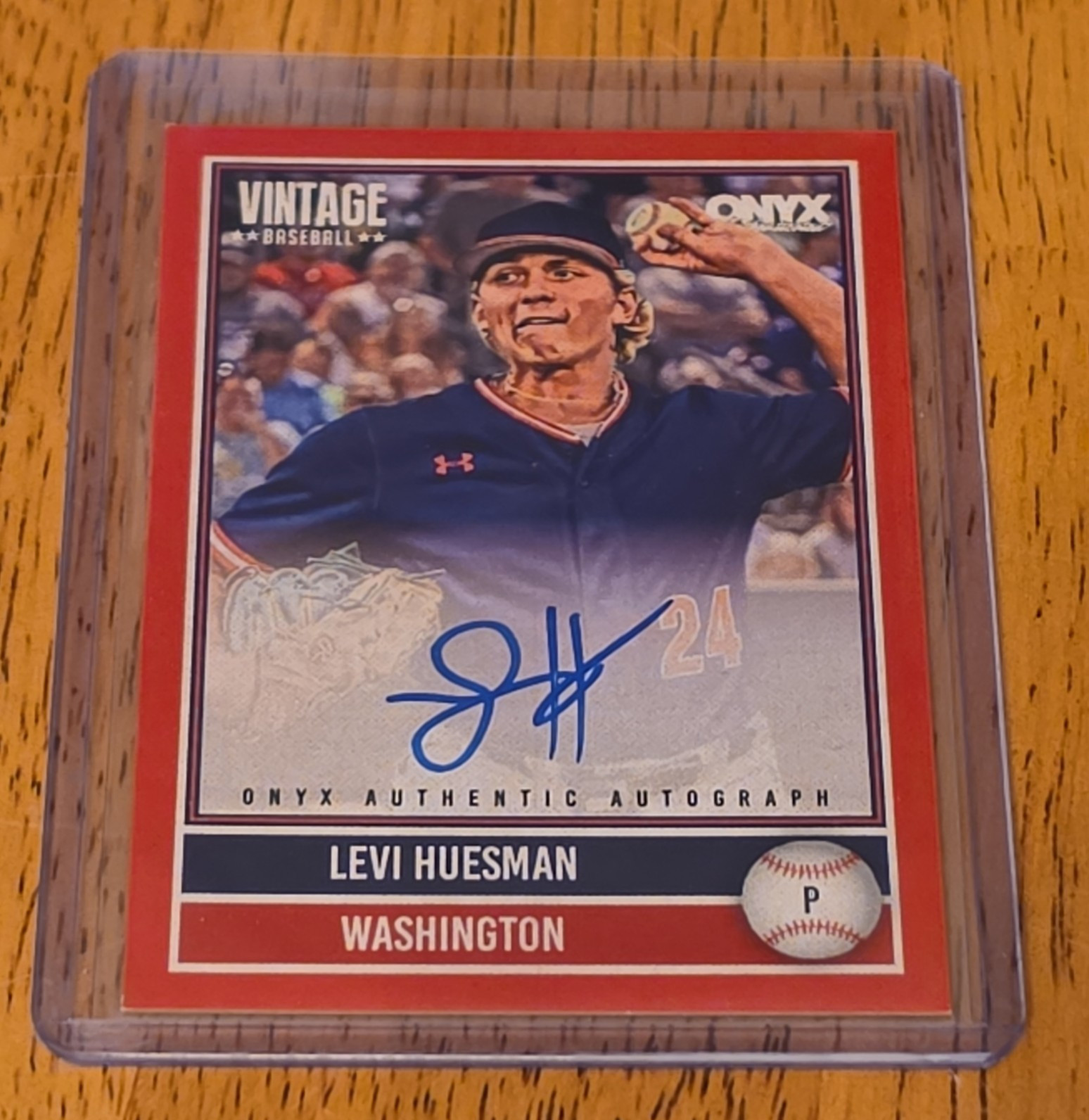 Onyx Authenticated Signature Autograph 2024 Onyx Vintage Levi Huesman #/25 S.S.P