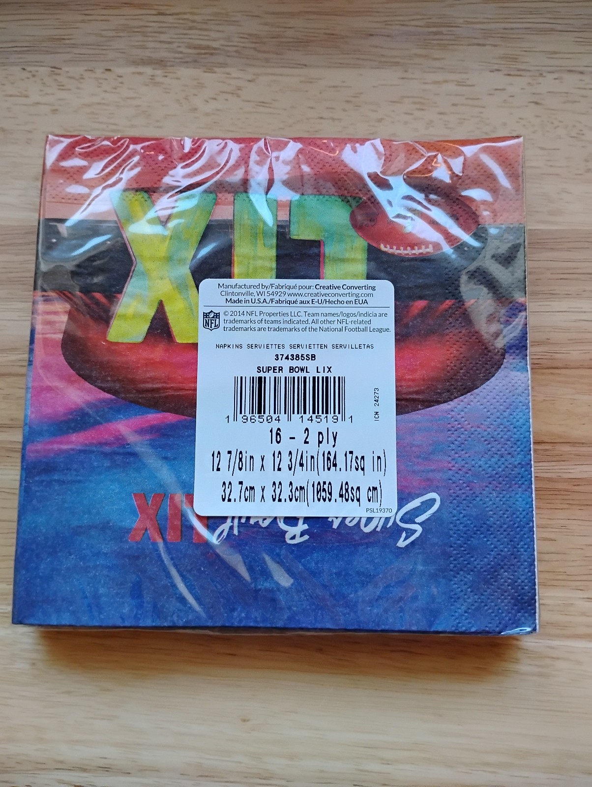 NFL Super Bowl LIX (Eagles vs Chiefs) Paper Napkins 16 – 2 ply, 12 7/8″x 12 3/4″