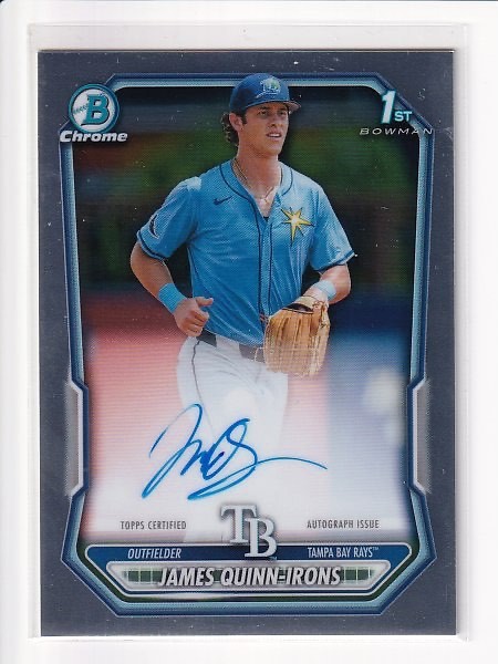 2026 Bowman James Quinn Irons 1st Chrome Prospect Auto Rays RC Rookie
