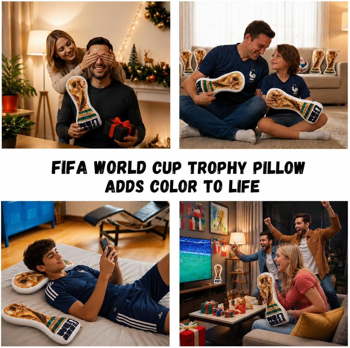 MESUCA FIFA 2026 World Cup Trophy Plush Pillow, 14.5Inch Real Size Officially Li