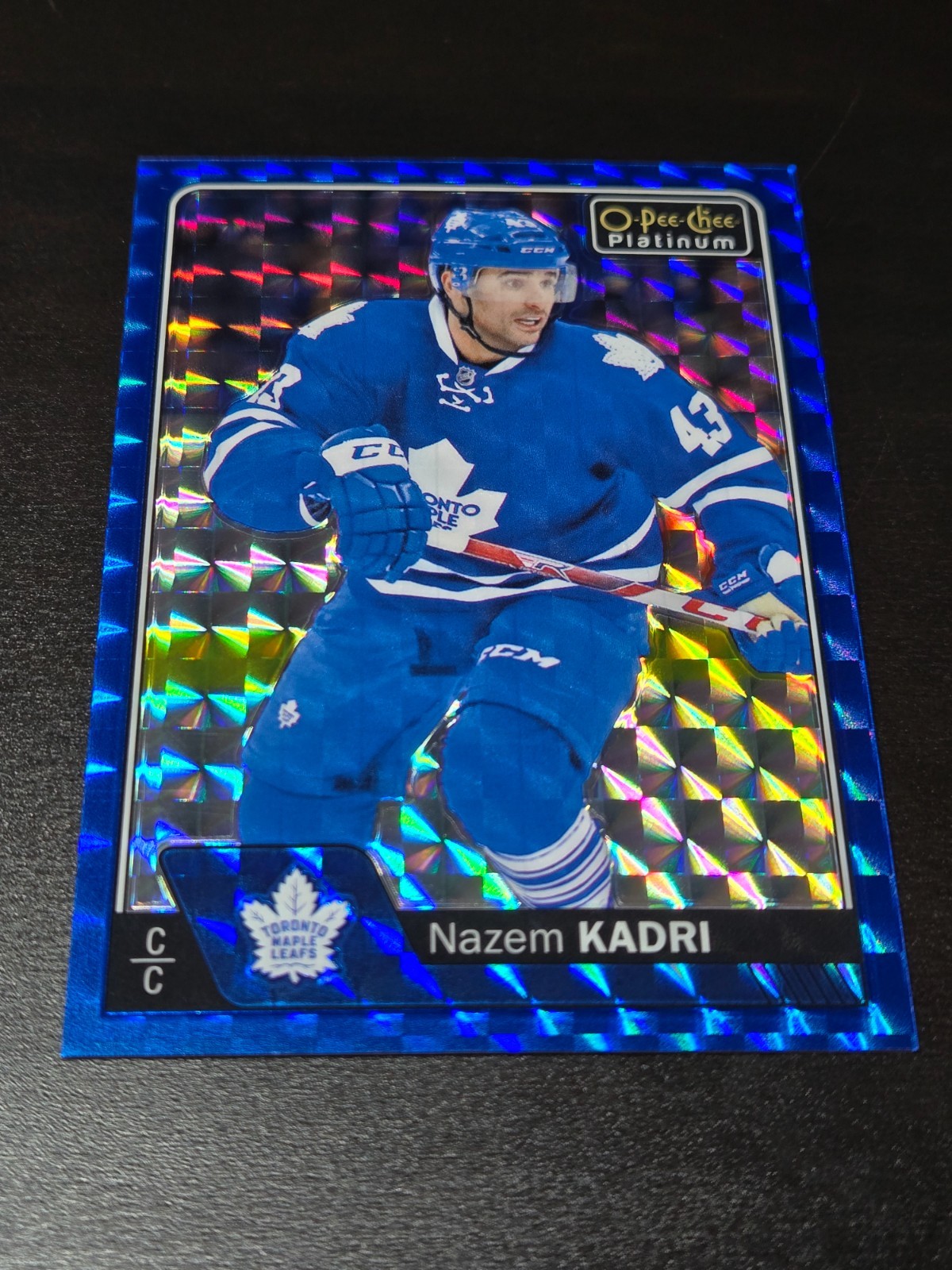 2016-17 O-Pee-Chee Platinum Nazem Kadri ROYAL BLUE CUBES /99 Toronto Maple Leafs