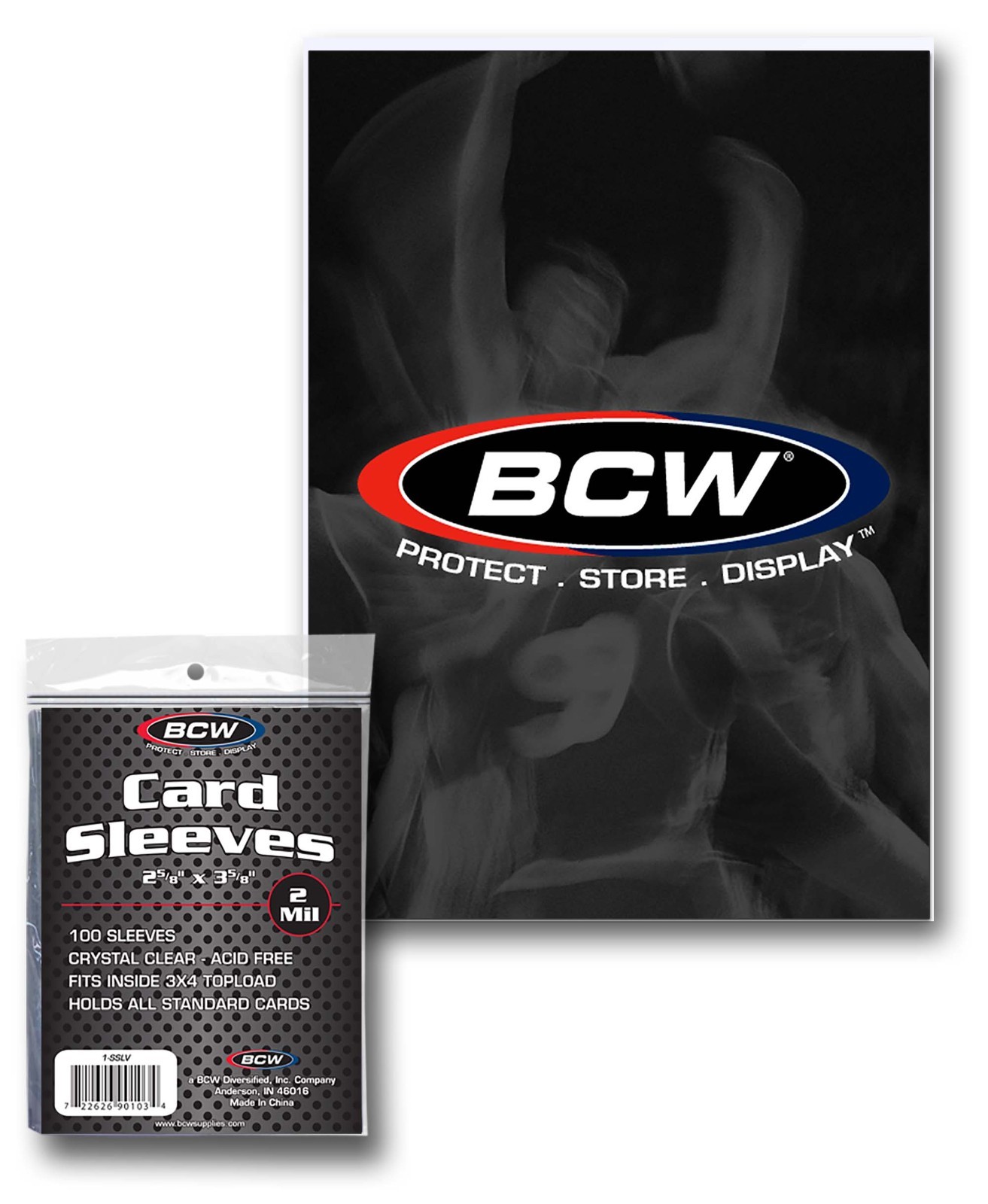 100 BCW Card Sleeves – Penny Sleeves for Pokemon, MTG, Sports Cards