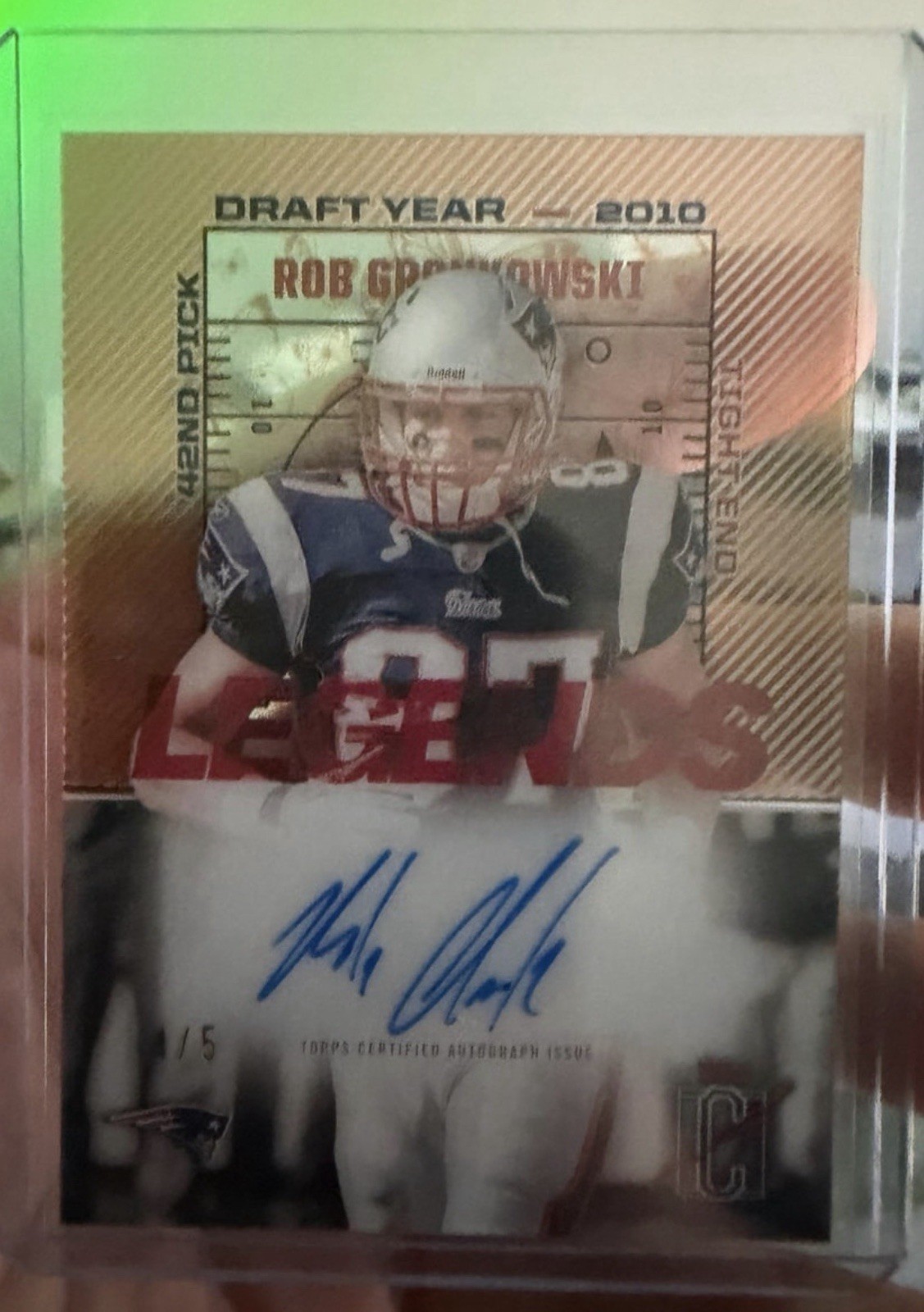 Topps 2025 Signature Class Rob Gronkowski Auto #LTCA-RG Patriots Acetate4/5