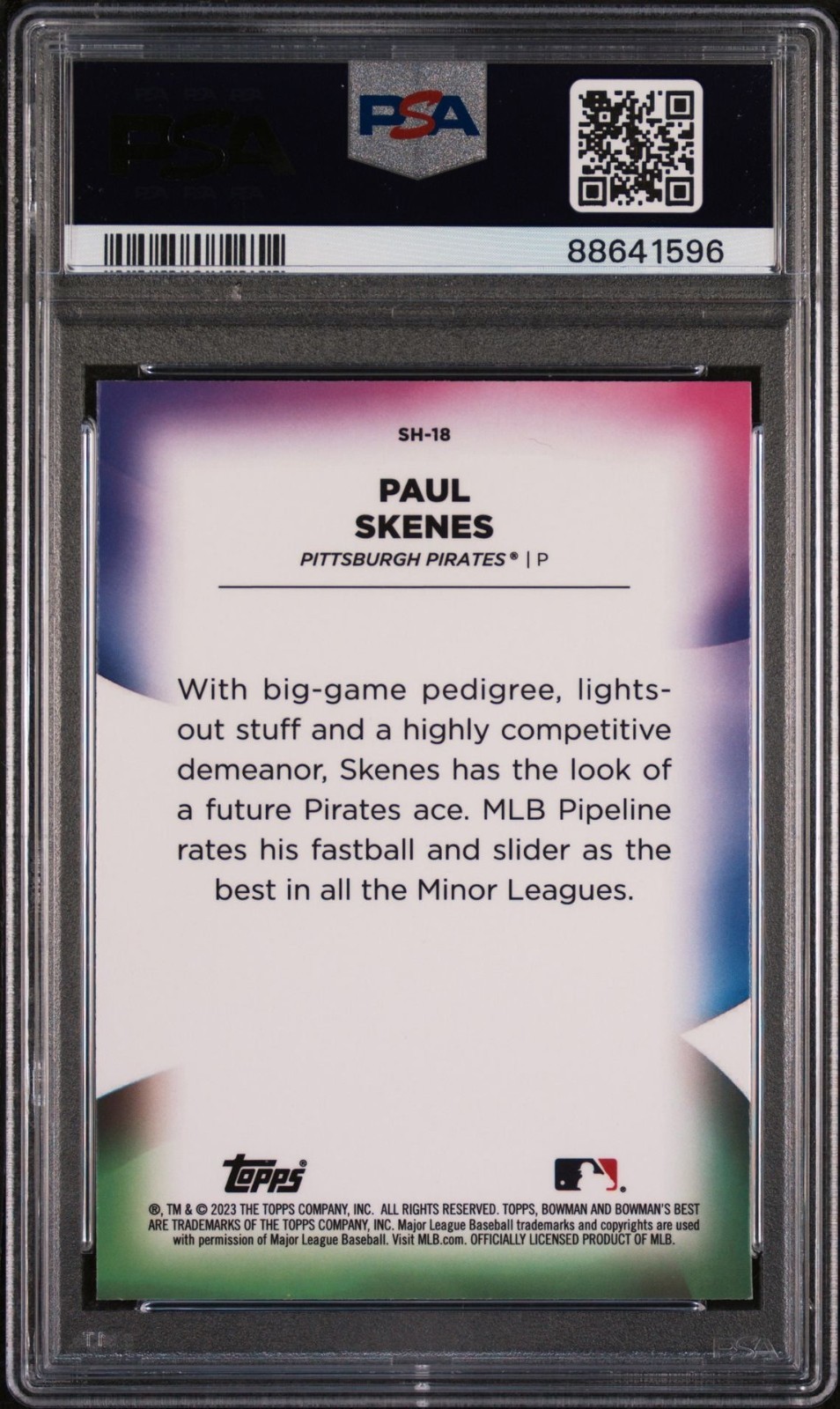 2023 Bowmans Best Shellacked Paul Skenes #SH-18 Mini-Diam PSA 10 Refractor (RC)
