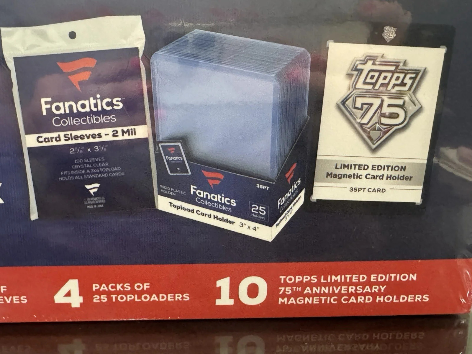 Topps 75 Magnetic Card Holders – Fanatics Trading Card Supplies Essentials Box