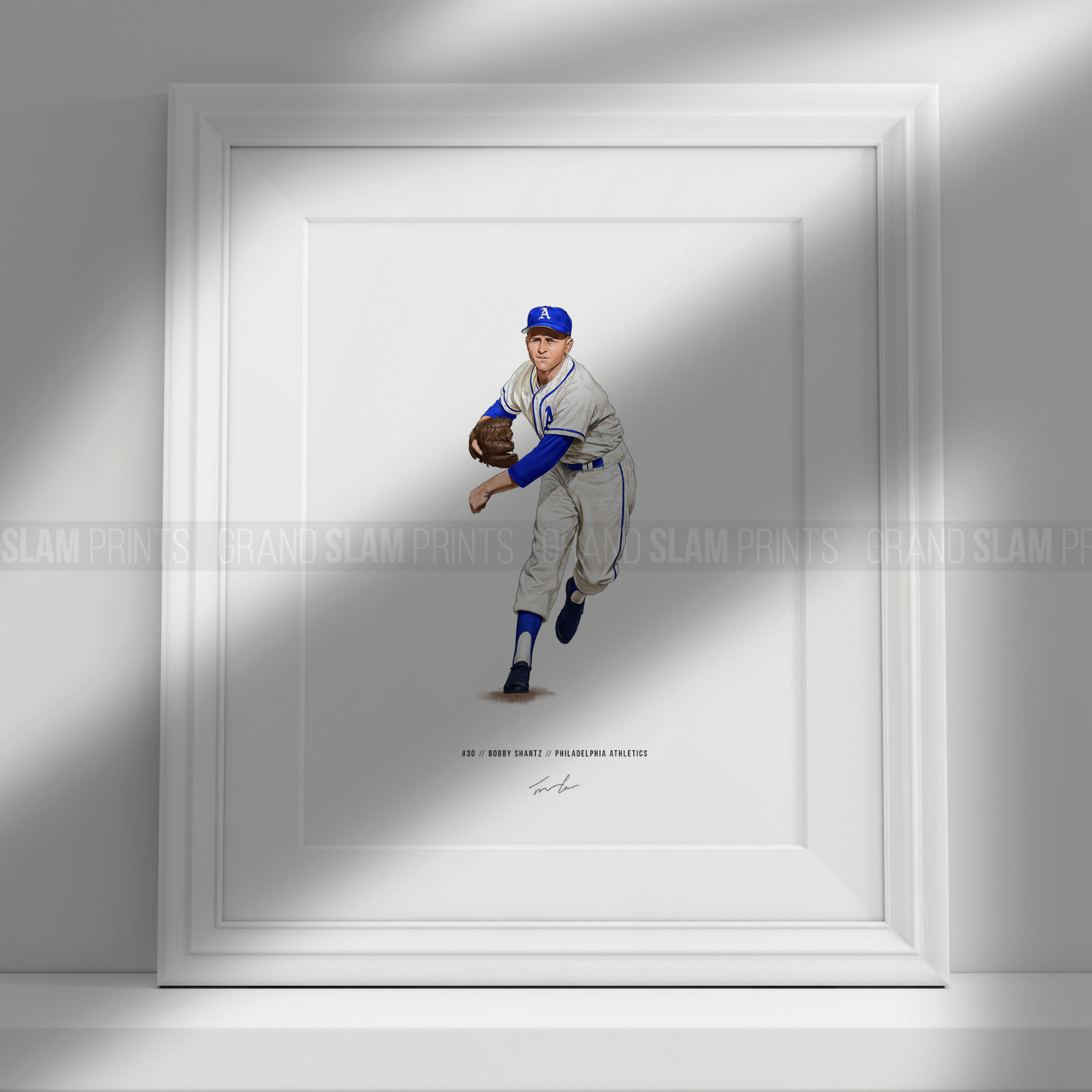 Bobby Shantz Philadelphia Athletics Baseball 8×10 Print Poster Art Illustrated