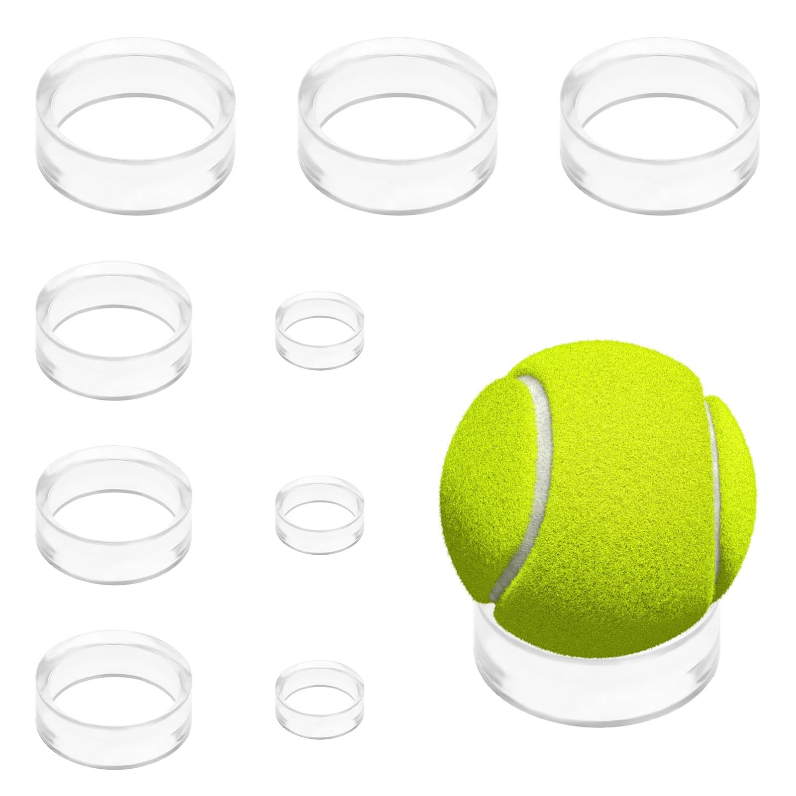 Baseball Stand, Clear Ring Ball Sphere Stands, Softball Holder Acrylic Plastic