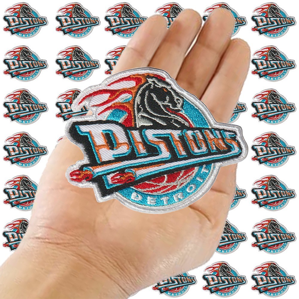 Wholesale Detroit Pistons Vintage Logo Size 3.3 in x 2.6 in Sew Iron On Patches