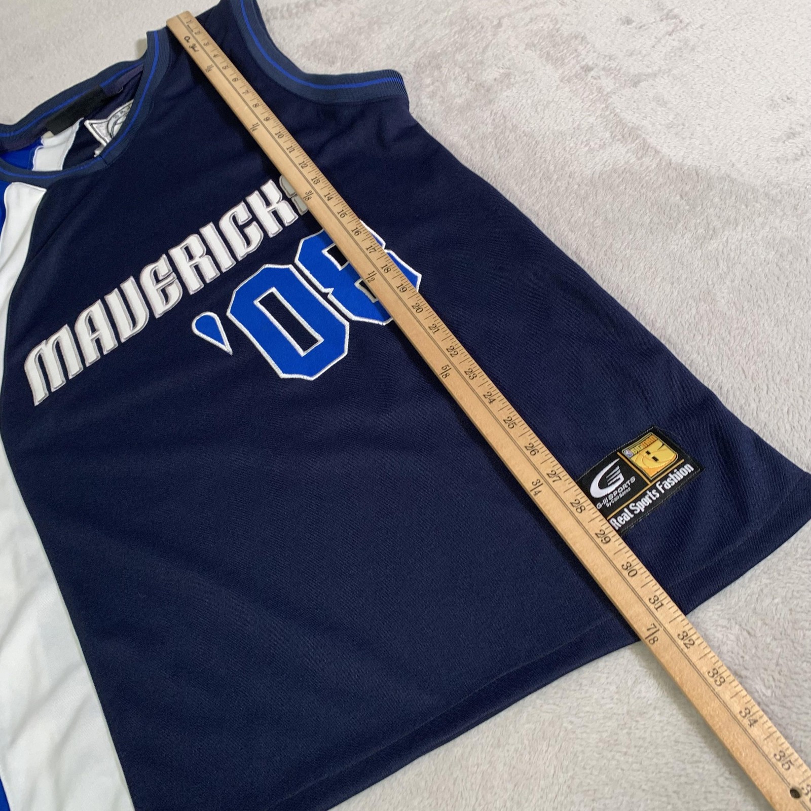Vintage Dallas Mavericks Jersey Mens Medium (TAG XL) Blue NBA Basketball G-III