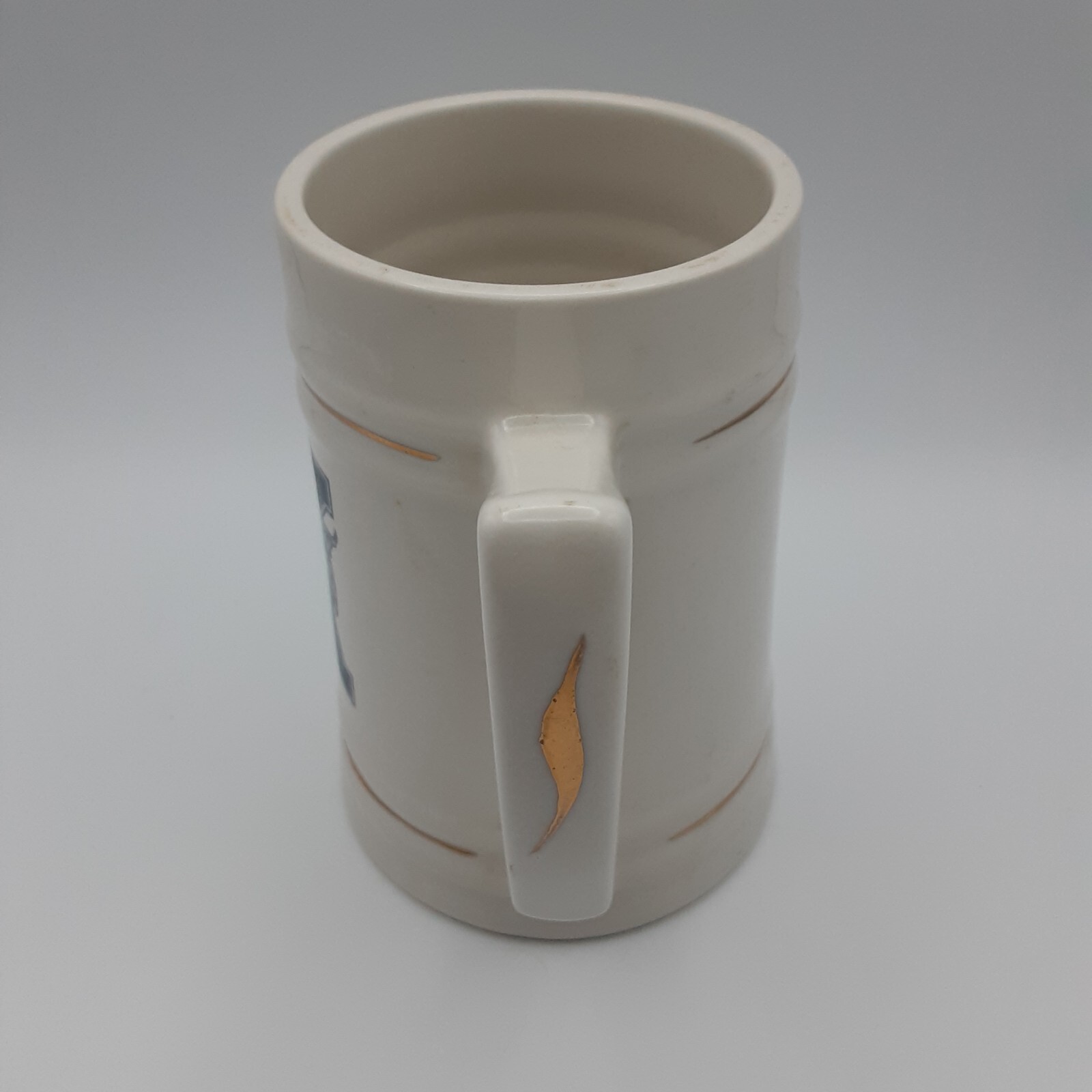 Vintage Kentucky Wildcats Ceramic Beer Stein Mug “K” Logo Gold Trim D Handle