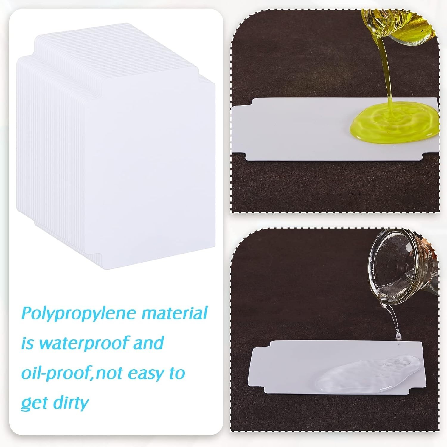 250 Pcs Trading Card Dividers Plastic Card Dividers, Frosted Separator with T…