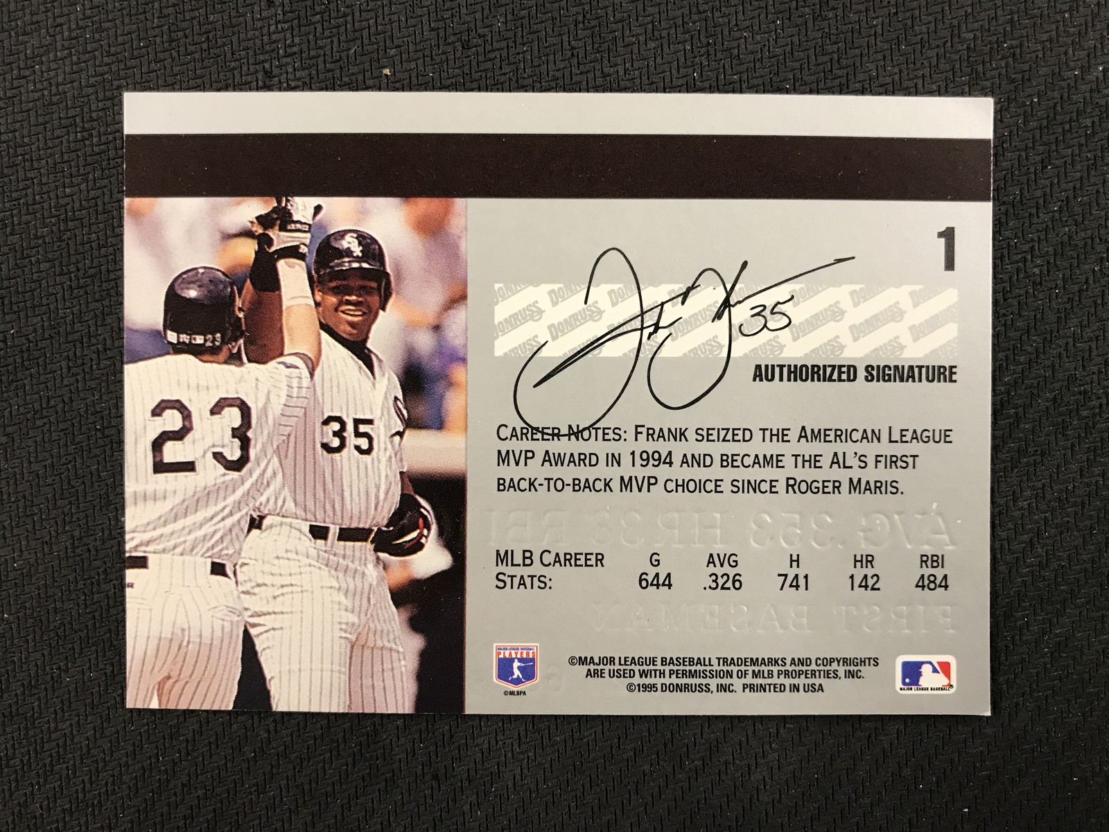 1995 Studio #1 Frank Thomas Chicago White Sox
