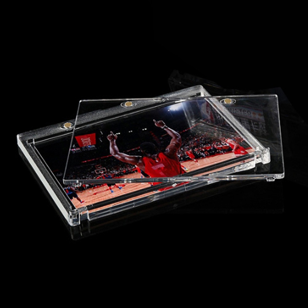 Acrylic Magnetic Vertical Double Booklet 175PT Card Storage UV Protection Holder