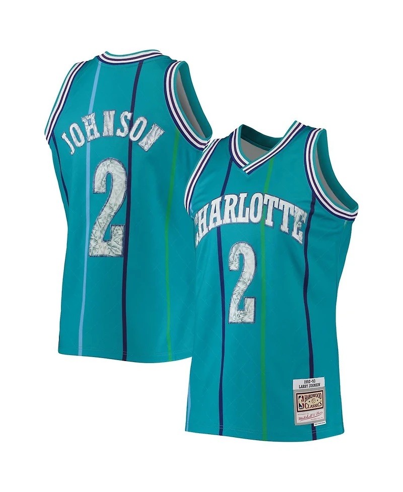 NWT Larry Johnson Mitchell & Ness 75th Anniversary Hornets Swingman Jersey Sz S