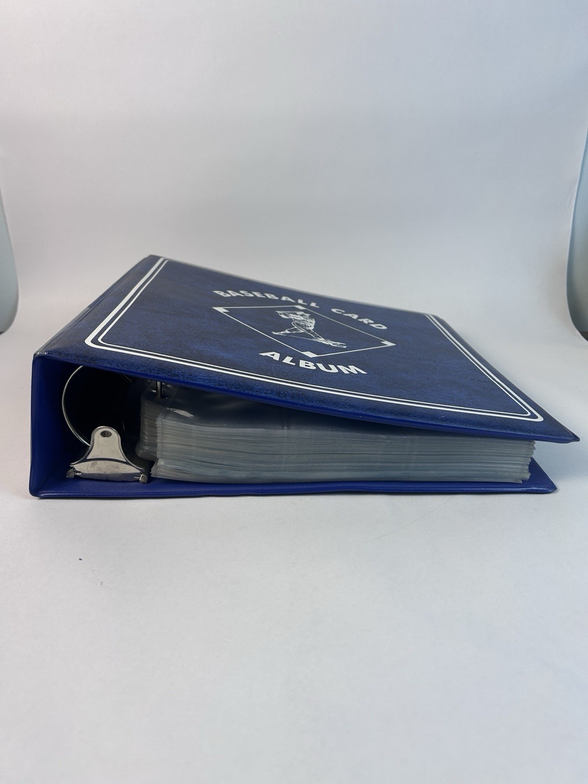 Vintage 80s/90s Baseball Card 3.5” Binder Blue 78 Pages 9 Cards/page 11.75×11.75