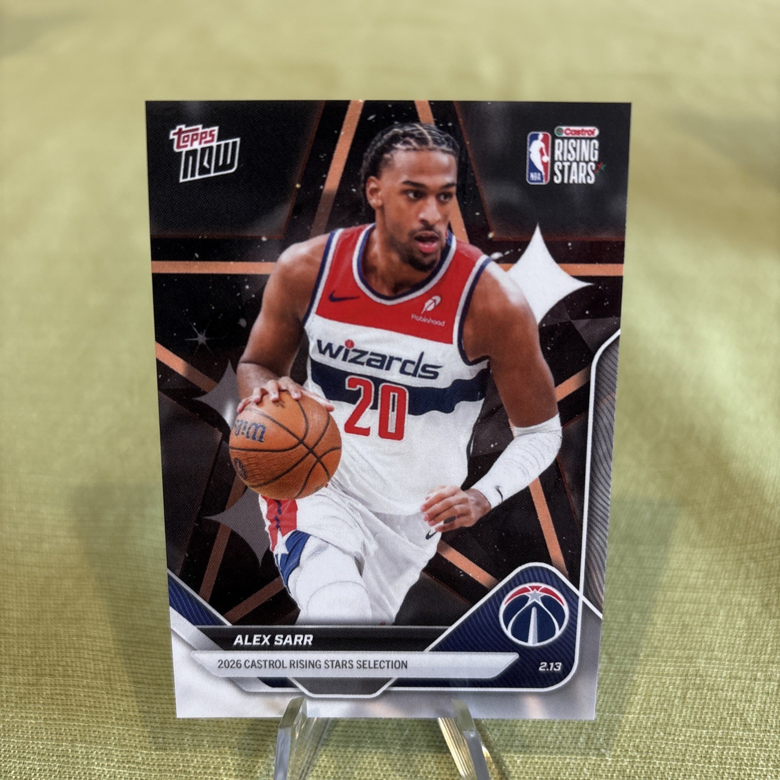 2026 Topps Now Alex Sarr NBA Basketball Rising Stars #RS2 Washington Wizards