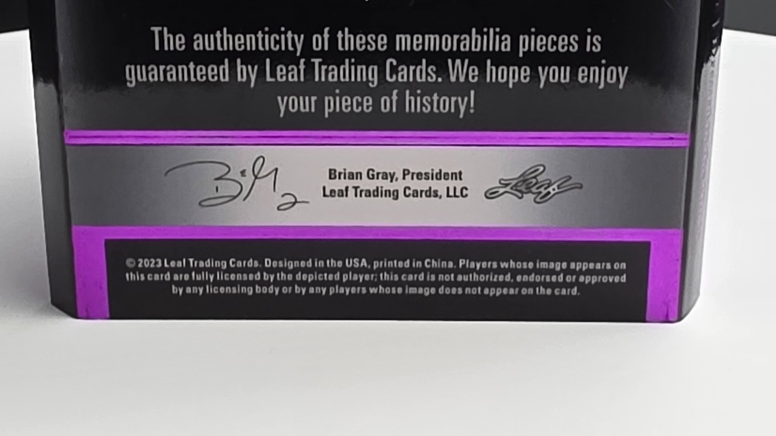 🏀”2/10″ – RARE 2023 Leaf History Book – Dressed To The Nines – PURPLE RELICS🏀