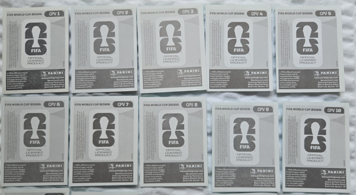 Panini FIFA World Cup 2026 Cape Verde 20-Sticker Team Bundle, LATAM, CPV1-20